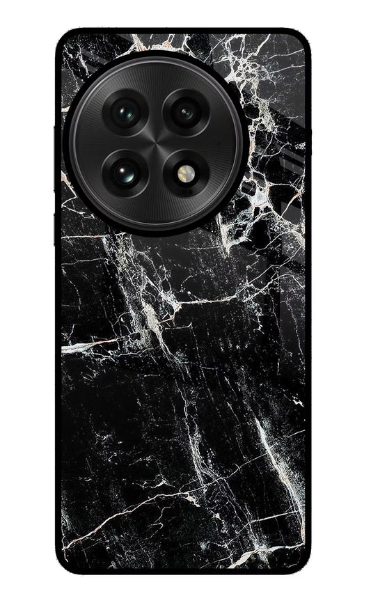Black Marble Texture OnePlus 13 Glass Case
