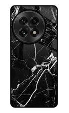 Black Marble Pattern OnePlus 13 Glass Case