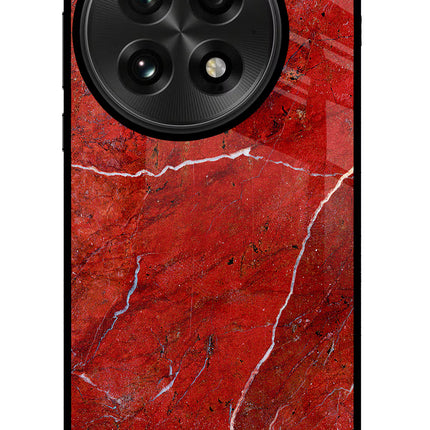 Red Marble Design OnePlus 13 Glass Case