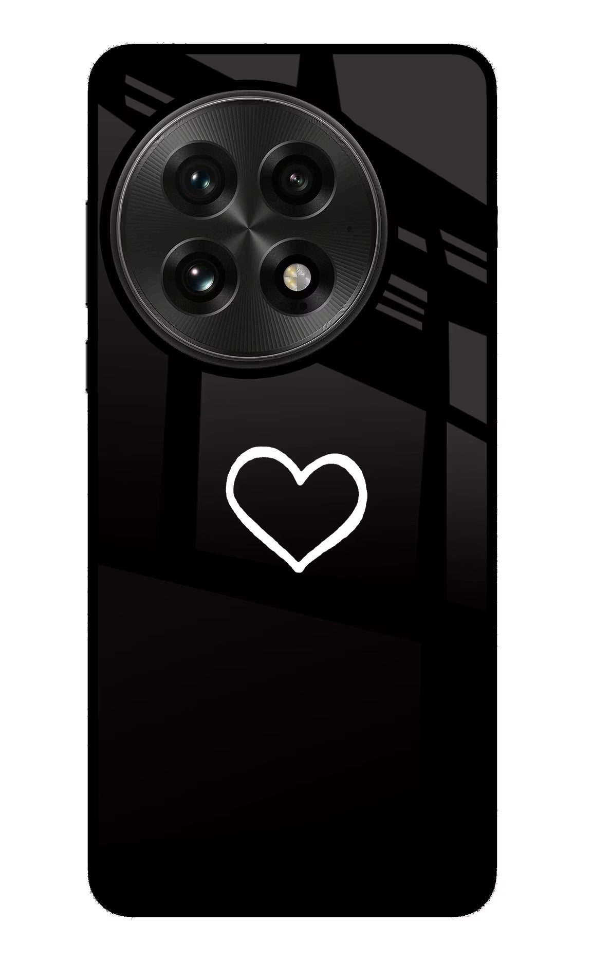 Heart OnePlus 13 Glass Case Back Cover by Casekaro