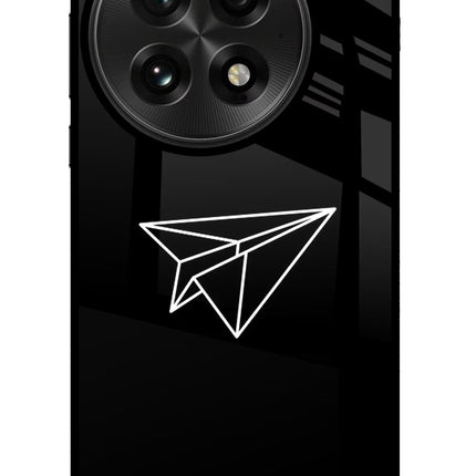 Paper Plane White OnePlus 13 Glass Case