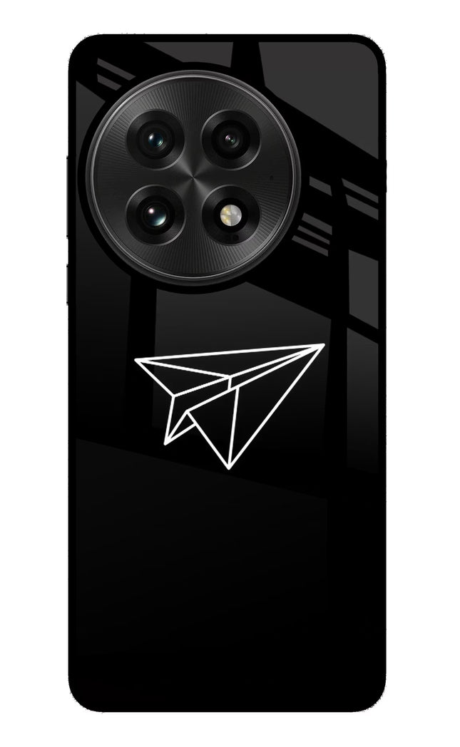 Paper Plane White OnePlus 13 Glass Case