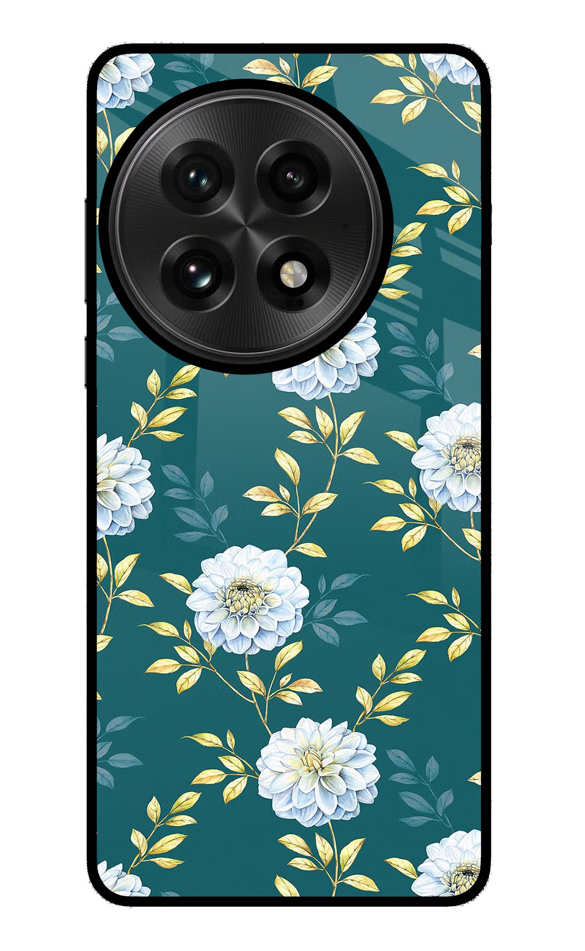 Flowers OnePlus 13 Glass Case Back Cover by Casekaro