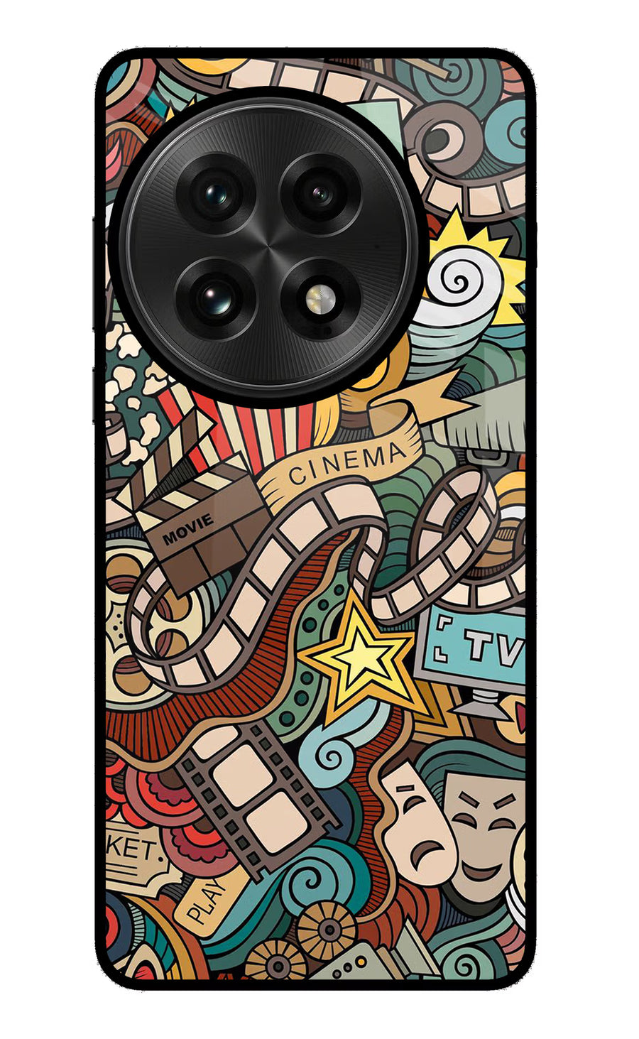 Cinema Abstract OnePlus 13 Back Cover, Glass case