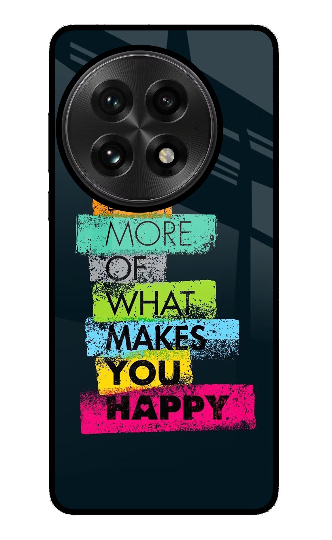 Do More Of What Makes You Happy OnePlus 13 Glass Case Back Cover by Casekaro