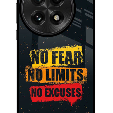 No Fear No Limits No Excuse OnePlus 13 Glass Case