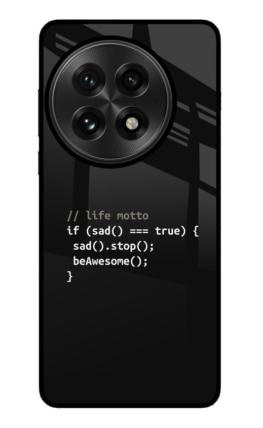 Life Motto Code OnePlus 13 Glass Case