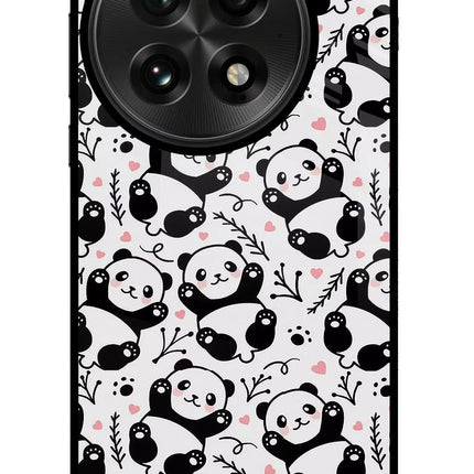 Cute Panda OnePlus 13 Glass Case