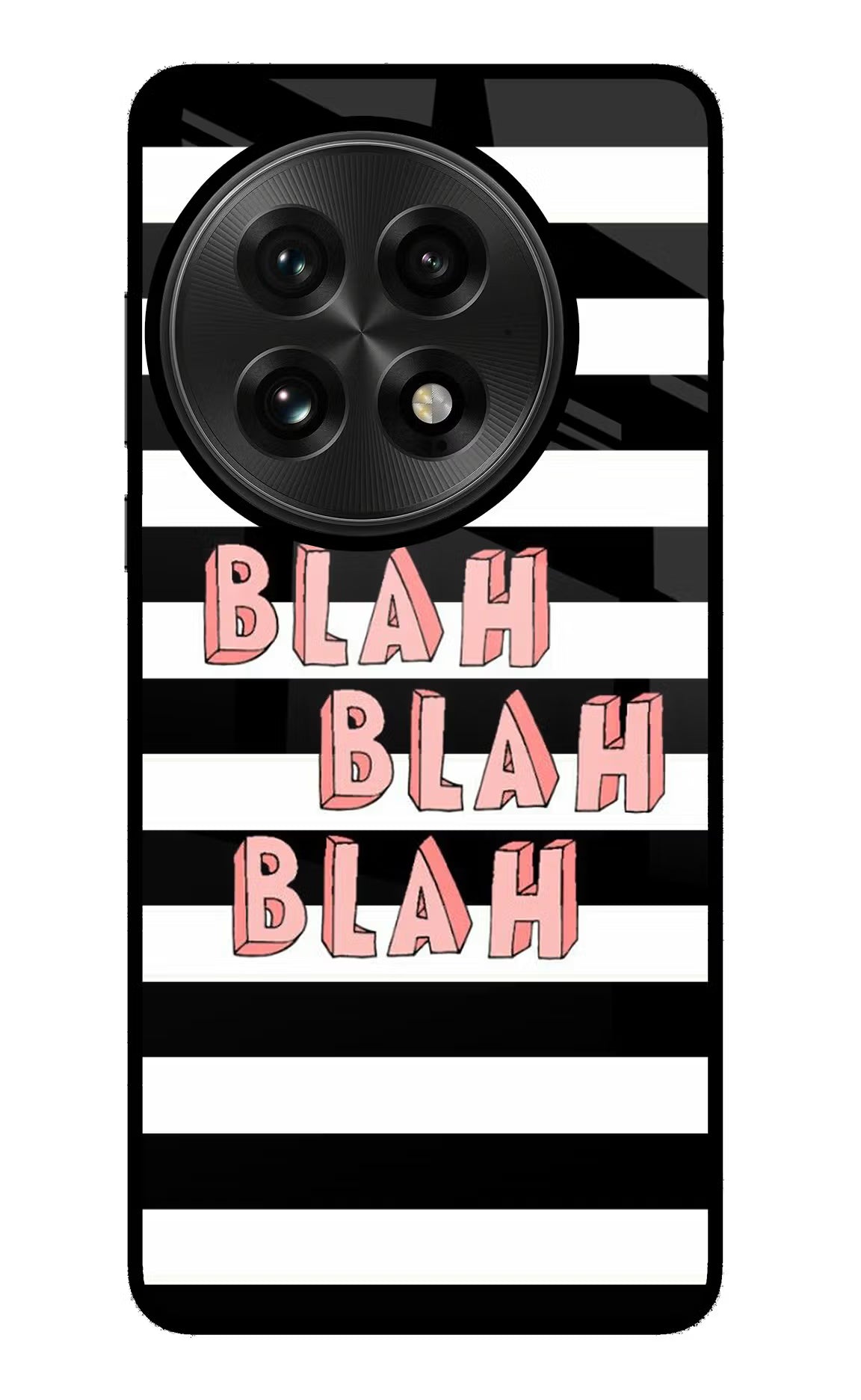 Blah Blah Blah OnePlus 13 Glass Case Back Cover by Casekaro