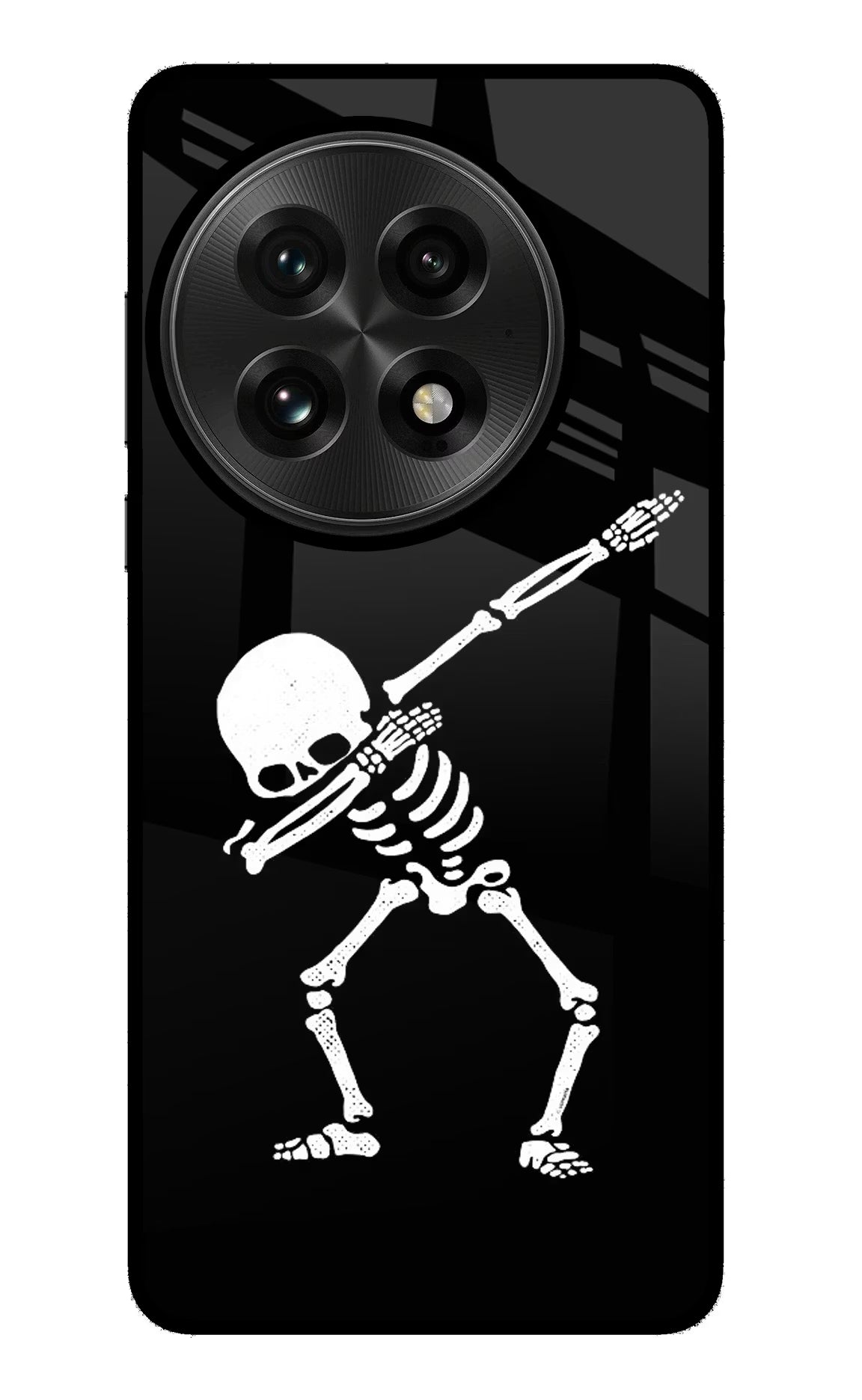 Dabbing Skeleton Art OnePlus 13 Glass Case
