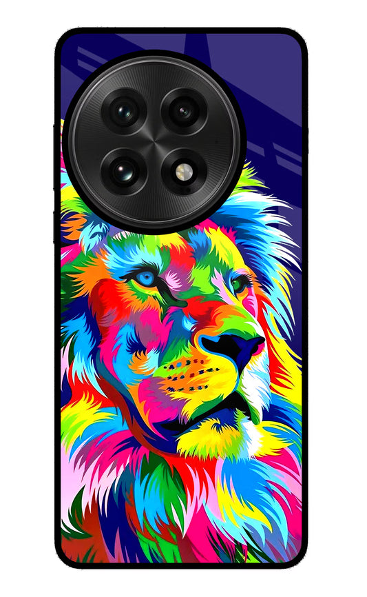 Vector Art Lion OnePlus 13 Glass Case