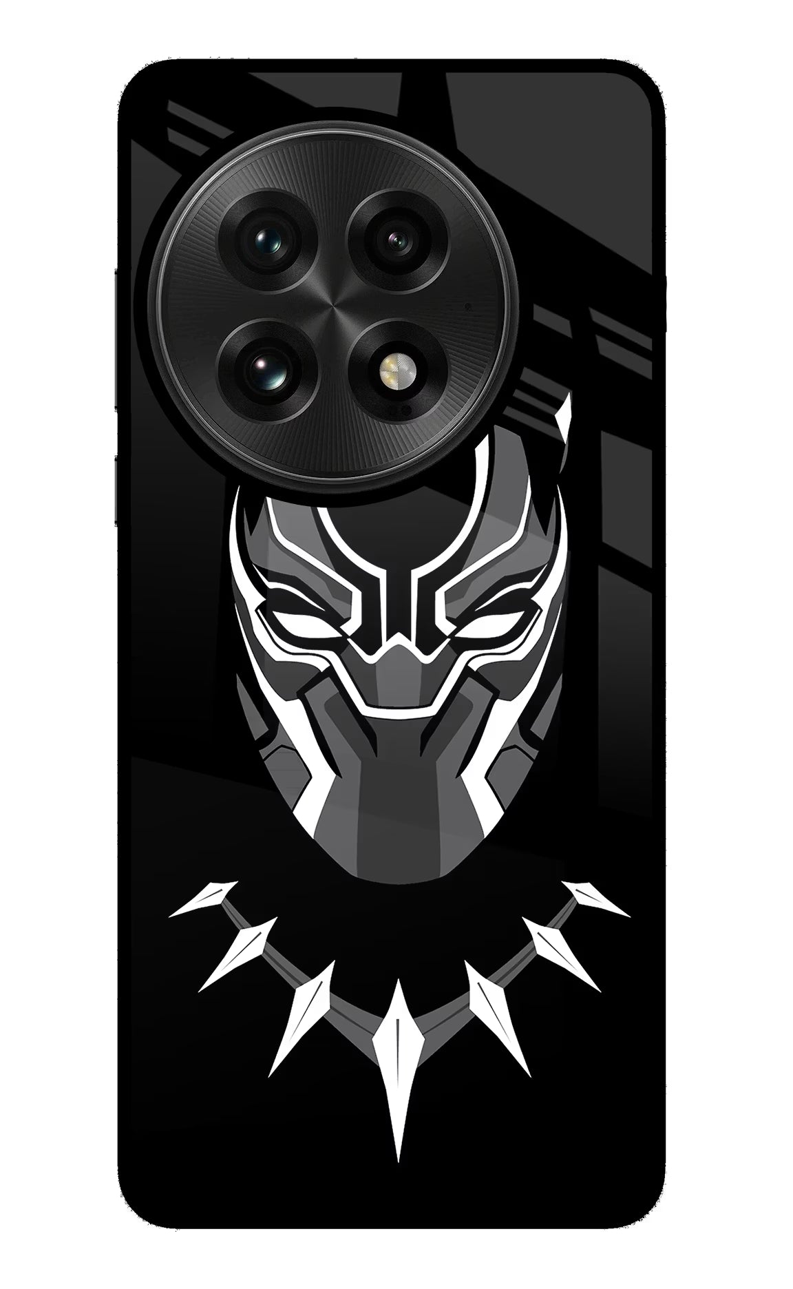 Black Panther OnePlus 13 Glass Case Back Cover by Casekaro