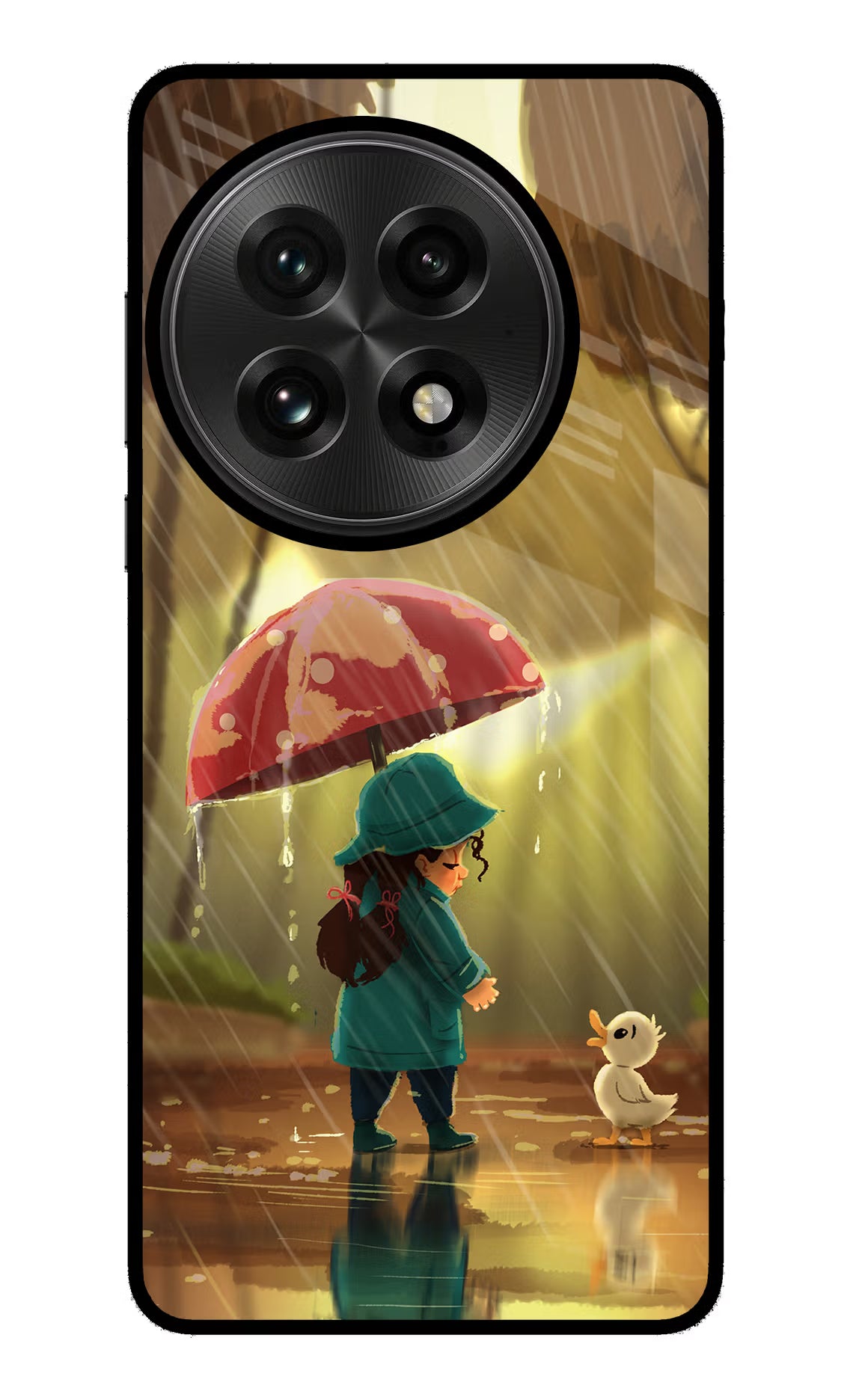 Rainy Day OnePlus 13 Glass Case Back Cover by Casekaro