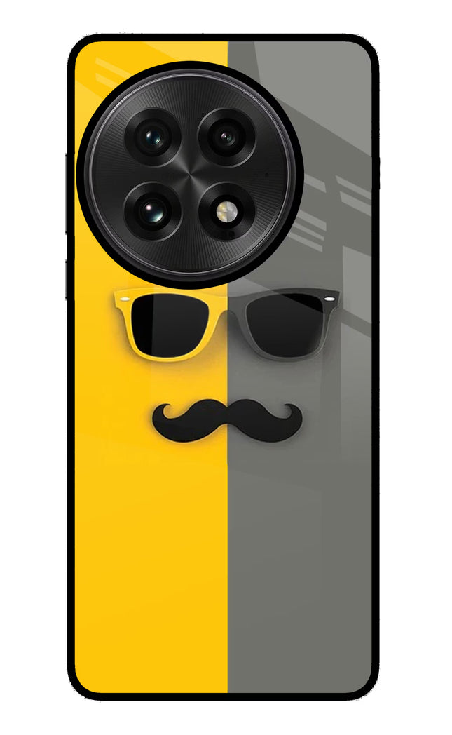 Sunglasses with Mustache OnePlus 13 Glass Case