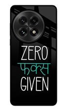 Zero Fucks Given OnePlus 13 Glass Case Back Cover by Casekaro