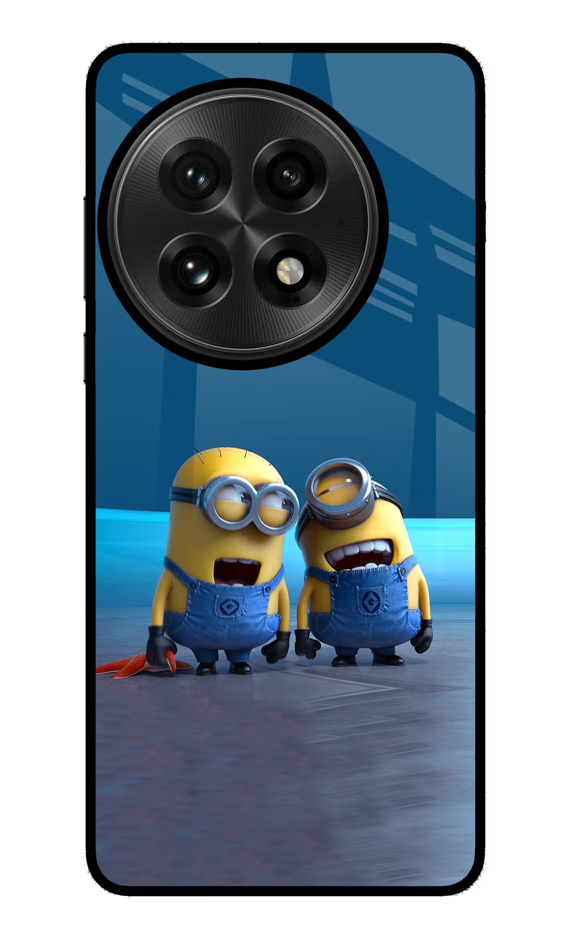 Minion Laughing OnePlus 13 Glass Case Back Cover by Casekaro