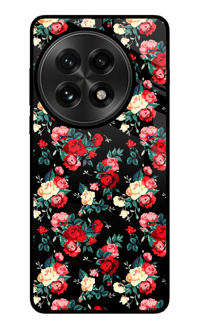 Rose Pattern OnePlus 13 Glass Case