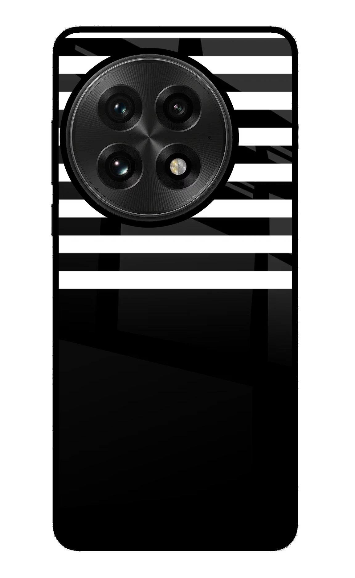 Black and White Print OnePlus 13 Glass Case