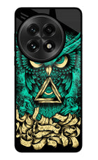 Green Owl OnePlus 13 Glass Case