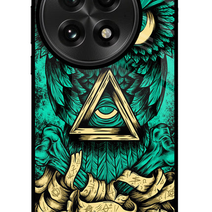 Green Owl OnePlus 13 Glass Case