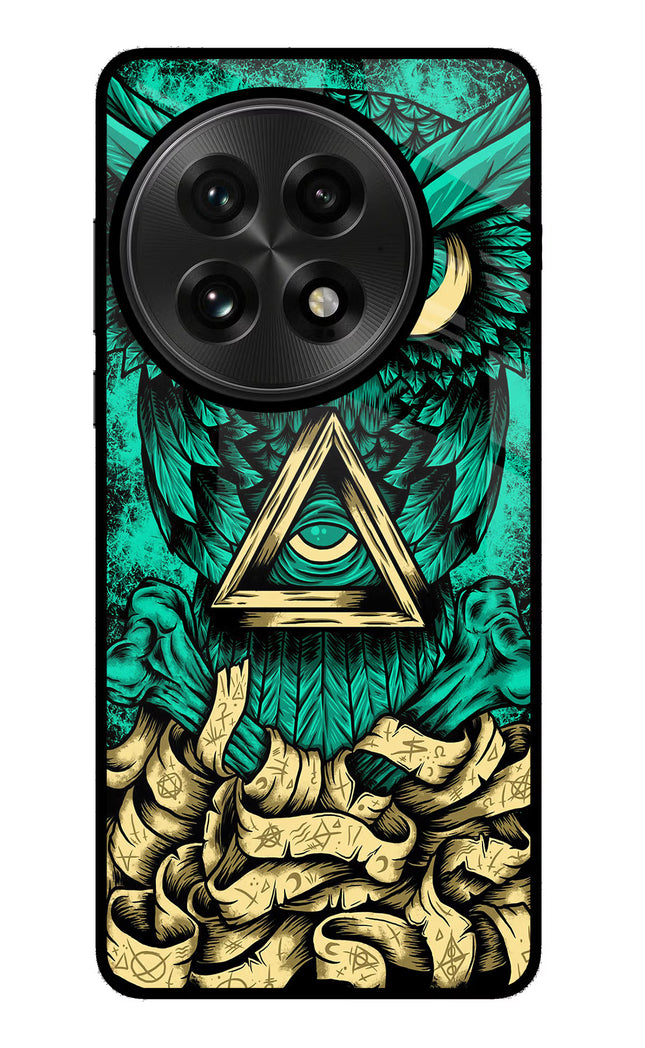 Green Owl OnePlus 13 Glass Case