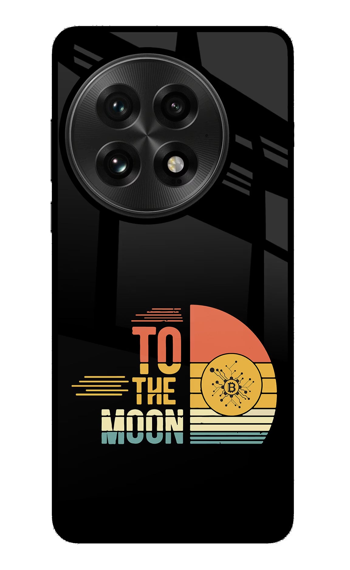 To the Moon OnePlus 13 Glass Case Back Cover by Casekaro