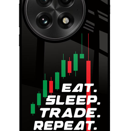 Eat Sleep Trade Repeat OnePlus 13 Glass Case