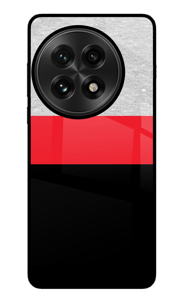 Tri Color Pattern OnePlus 13 Glass Case