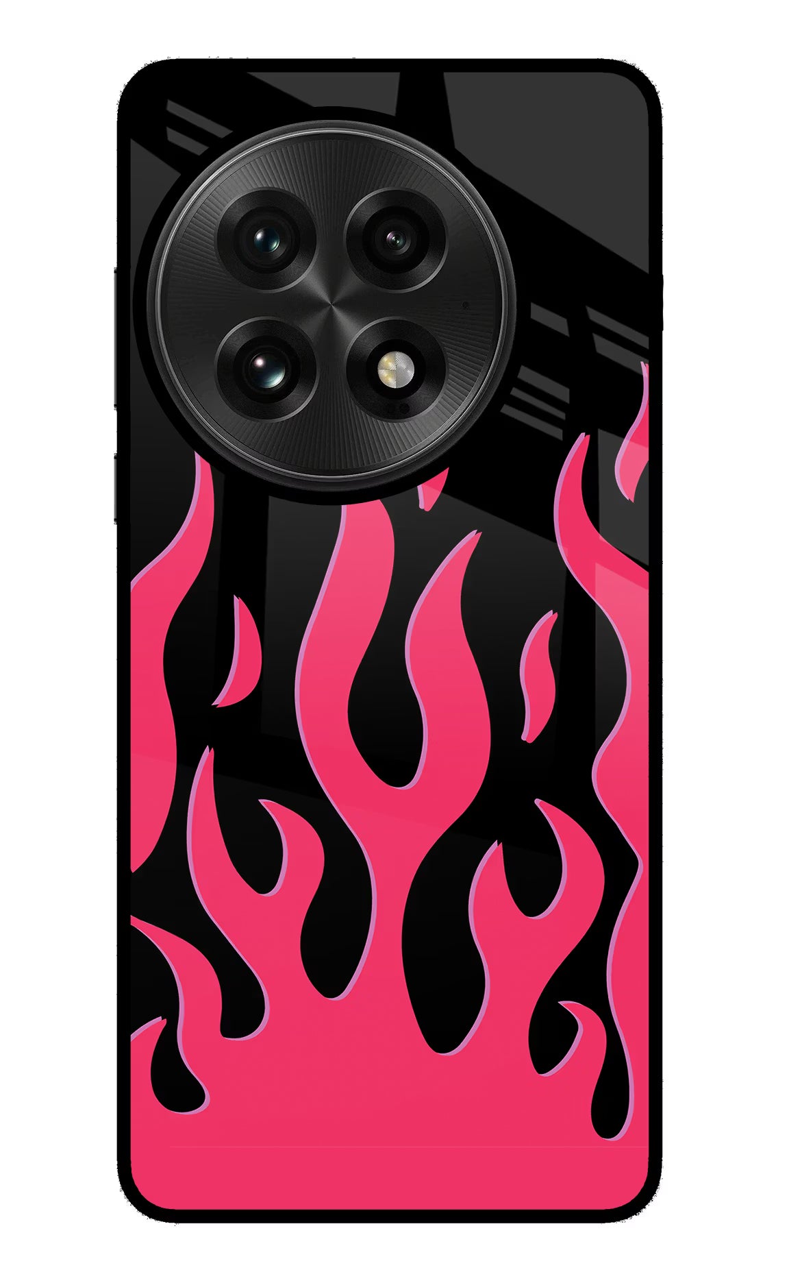 Fire Flames OnePlus 13 Glass Case Back Cover by Casekaro