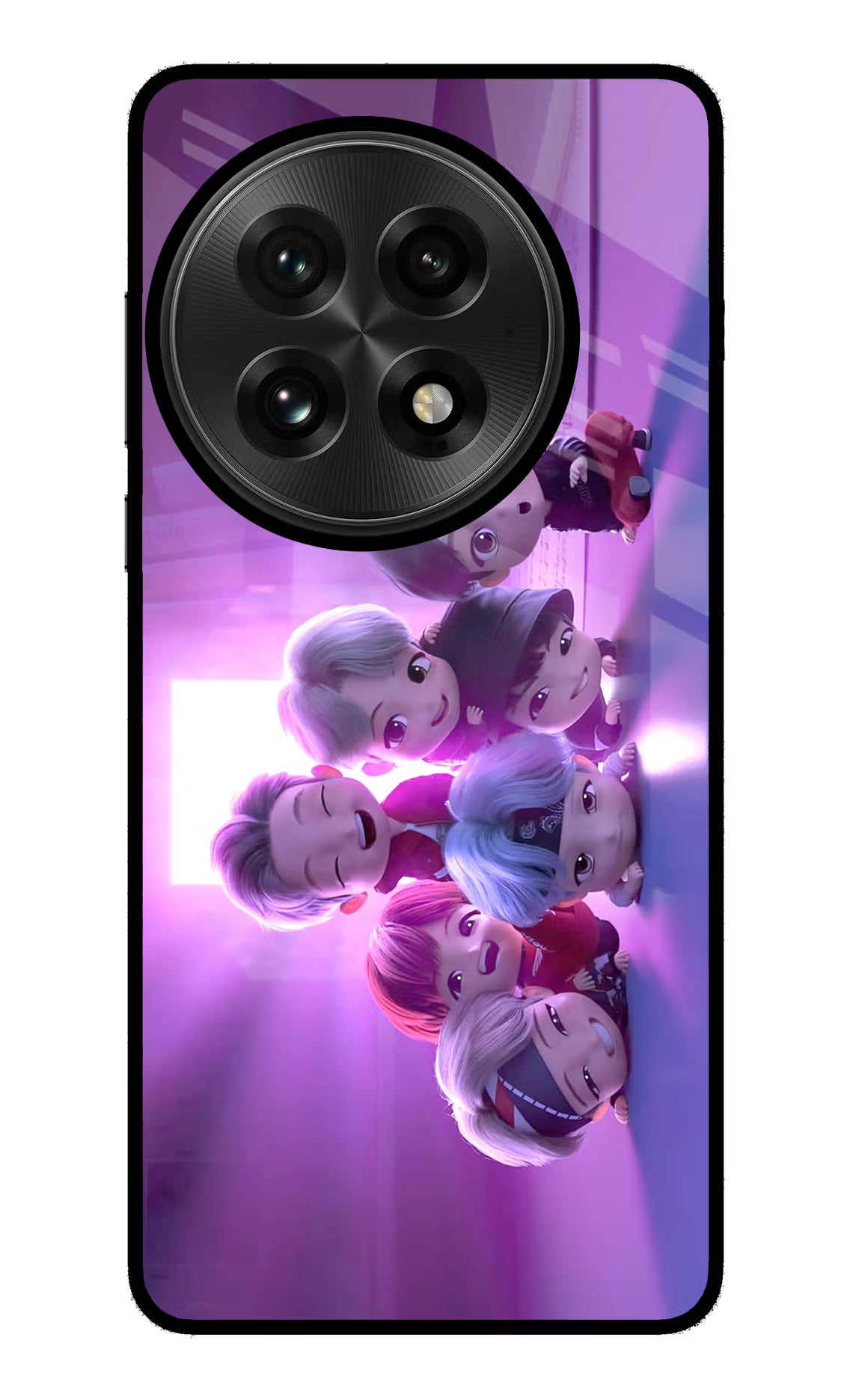 BTS Chibi OnePlus 13 Glass Case Back Cover by Casekaro