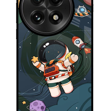 Cartoon Astronaut OnePlus 13 Glass Case