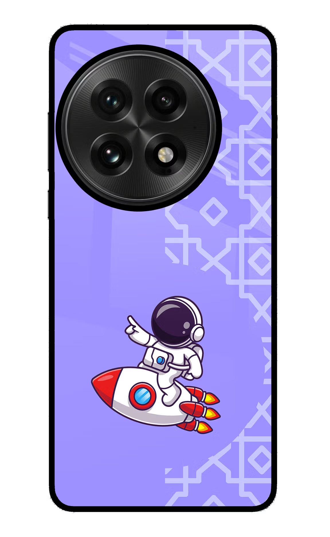 Cute Astronaut OnePlus 13 Glass Case Back Cover by Casekaro