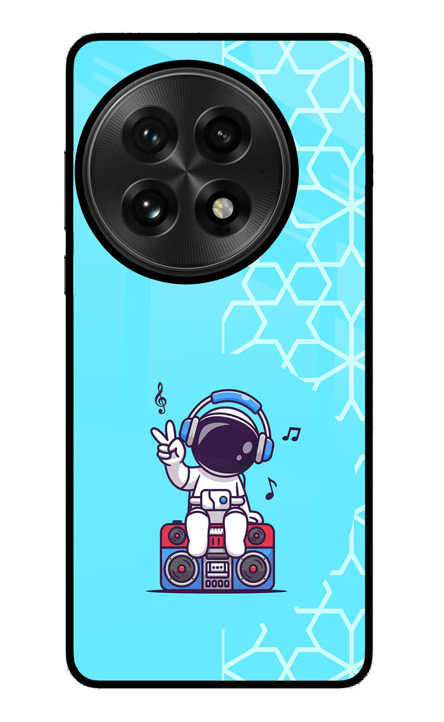 Cute Astronaut Chilling OnePlus 13 Glass Case