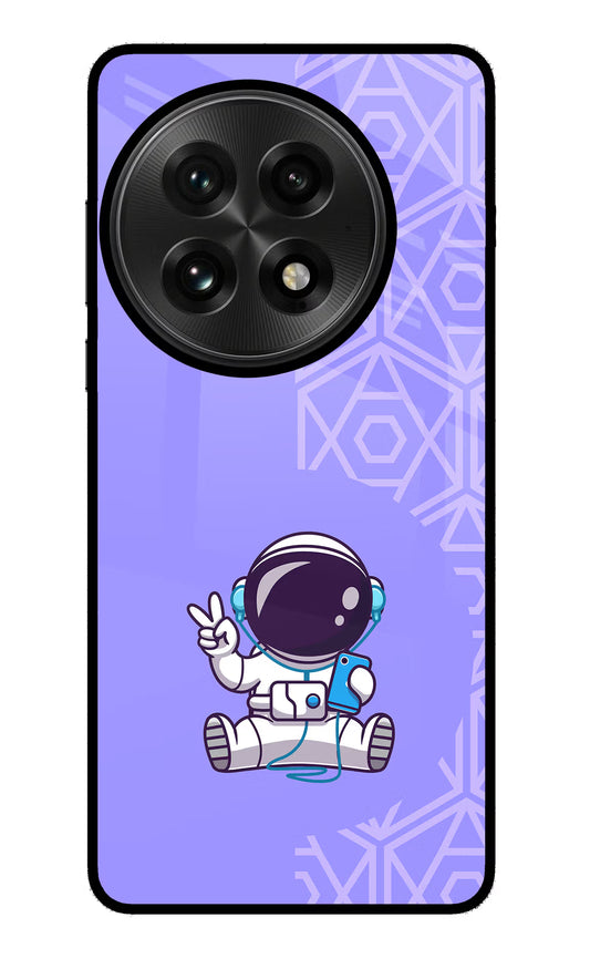 Cute Astronaut Chilling OnePlus 13 Glass Case