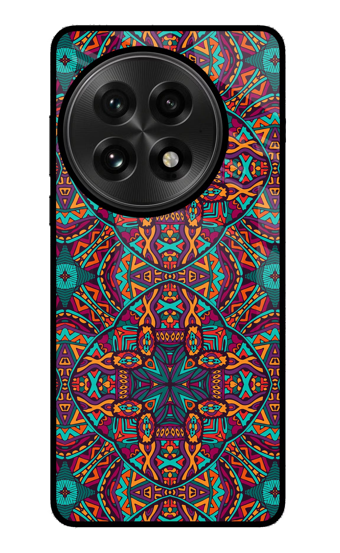 Colour Mandala OnePlus 13 Glass Case Back Cover by Casekaro