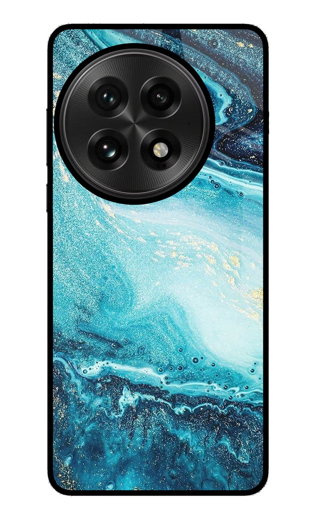 Blue Glitter Marble OnePlus 13 Glass Case