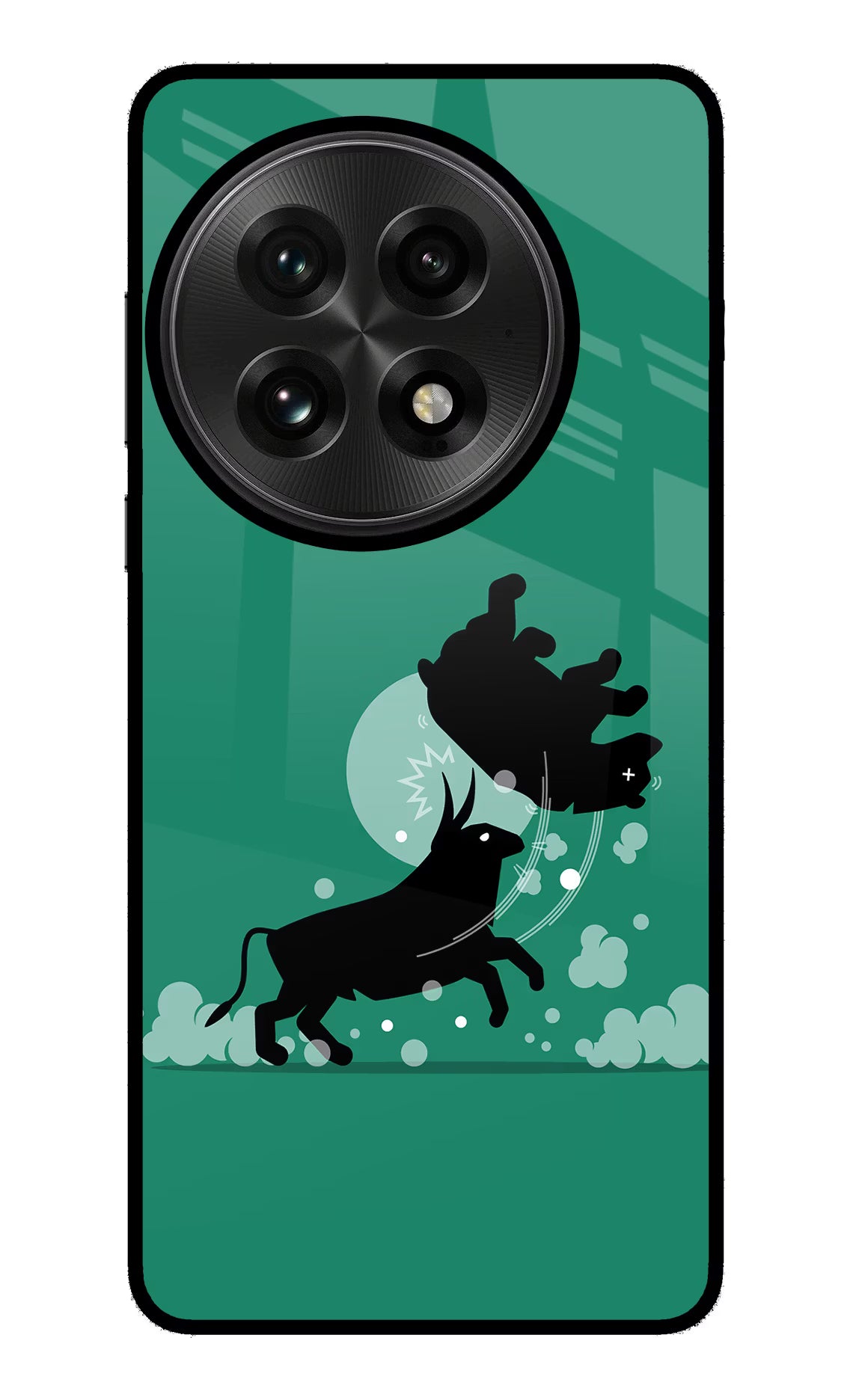 Bull Conqueror OnePlus 13 Glass Case Back Cover by Casekaro