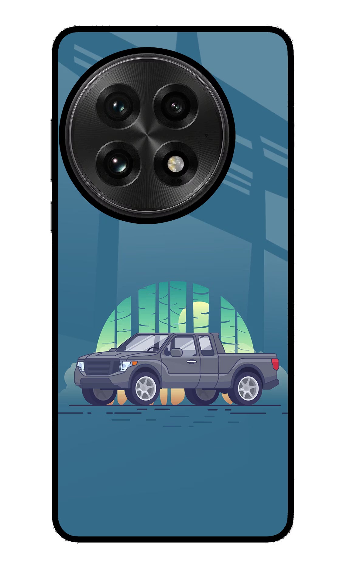 Retro Garage Vibe OnePlus 13 Glass Case Back Cover by Casekaro