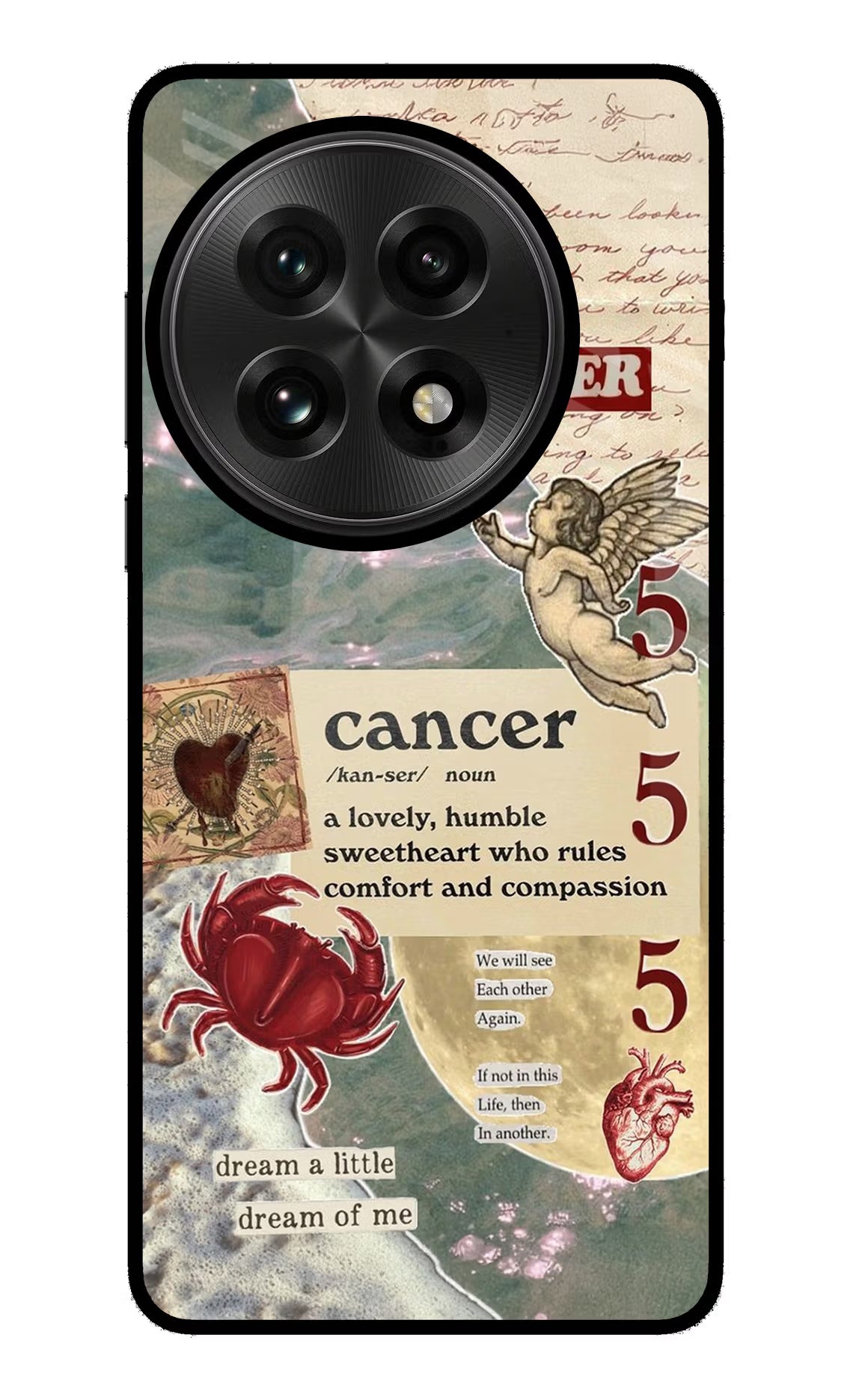 Cancer Zodiac OnePlus 13 Glass Case Back Cover by Casekaro