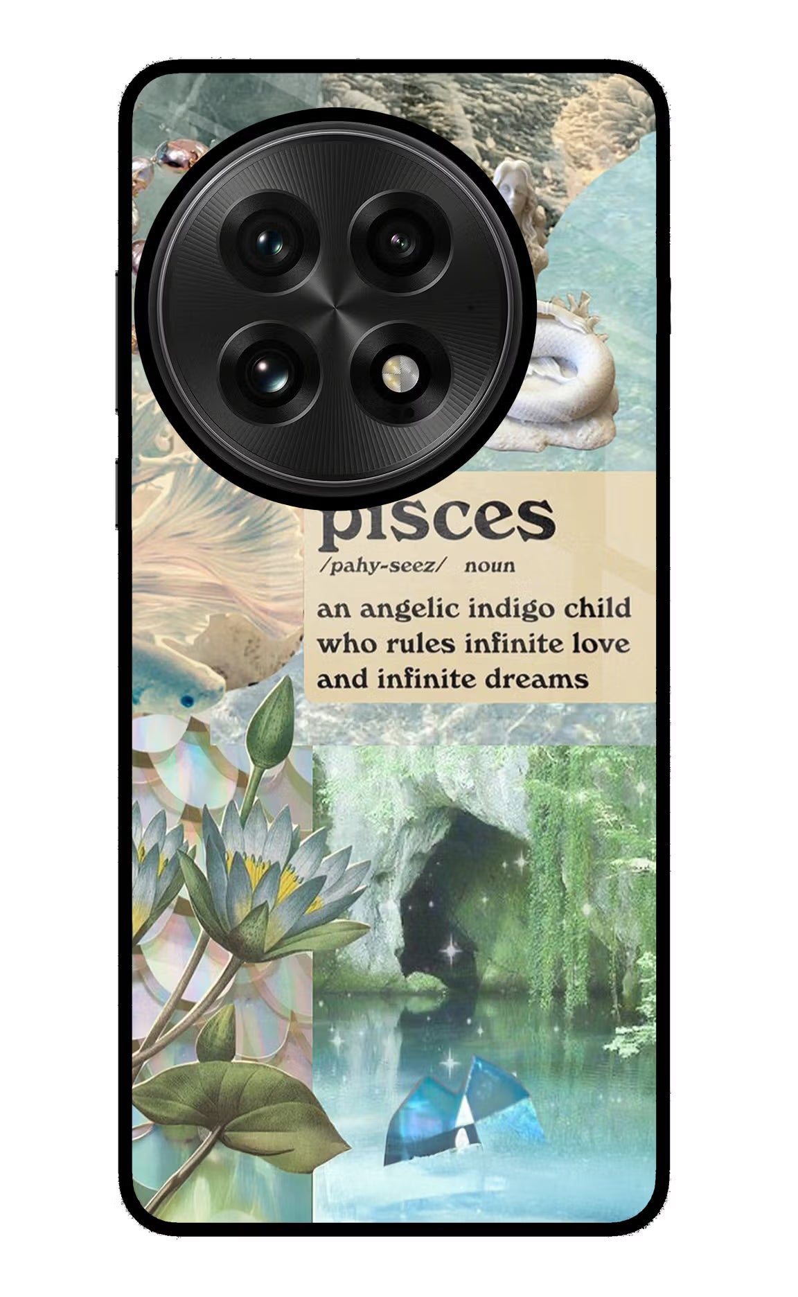 Pisces Zodiac OnePlus 13 Glass Case Back Cover by Casekaro