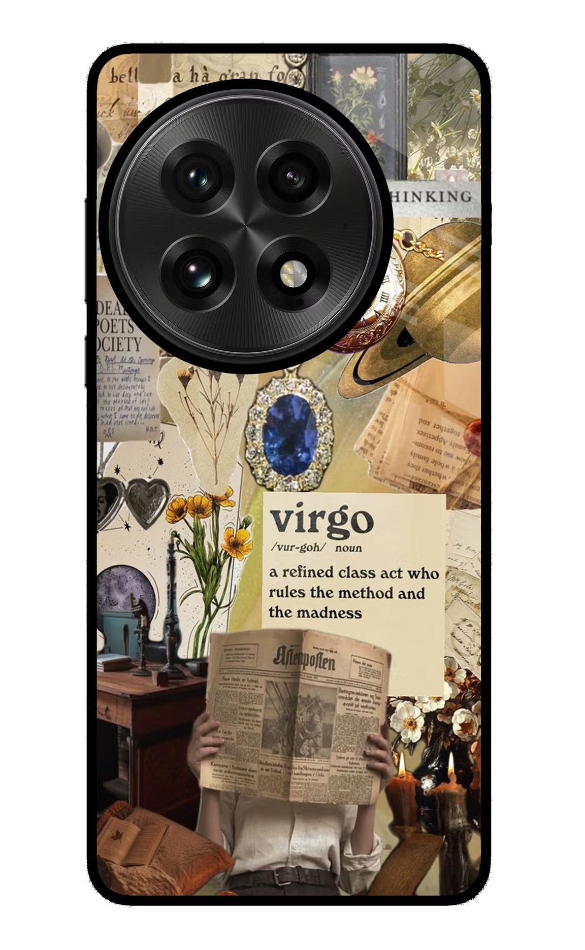 Virgo Zodiac OnePlus 13 Glass Case Back Cover by Casekaro