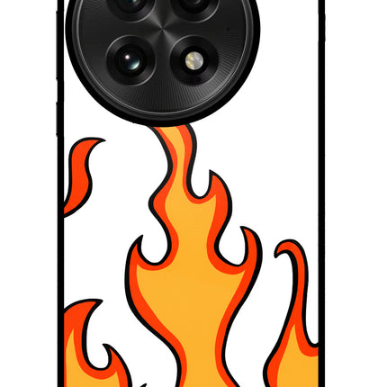 Fired Up – White OnePlus 13 Glass Case