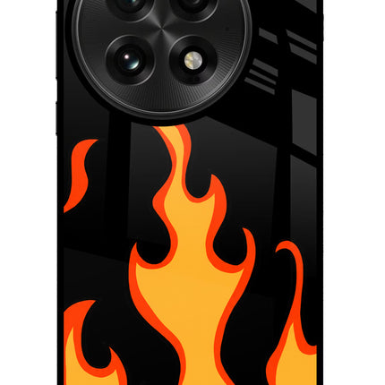 Fired Up – Black OnePlus 13 Glass Case