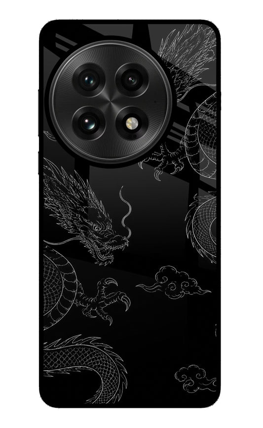 Twin Dragons OnePlus 13 Glass Case