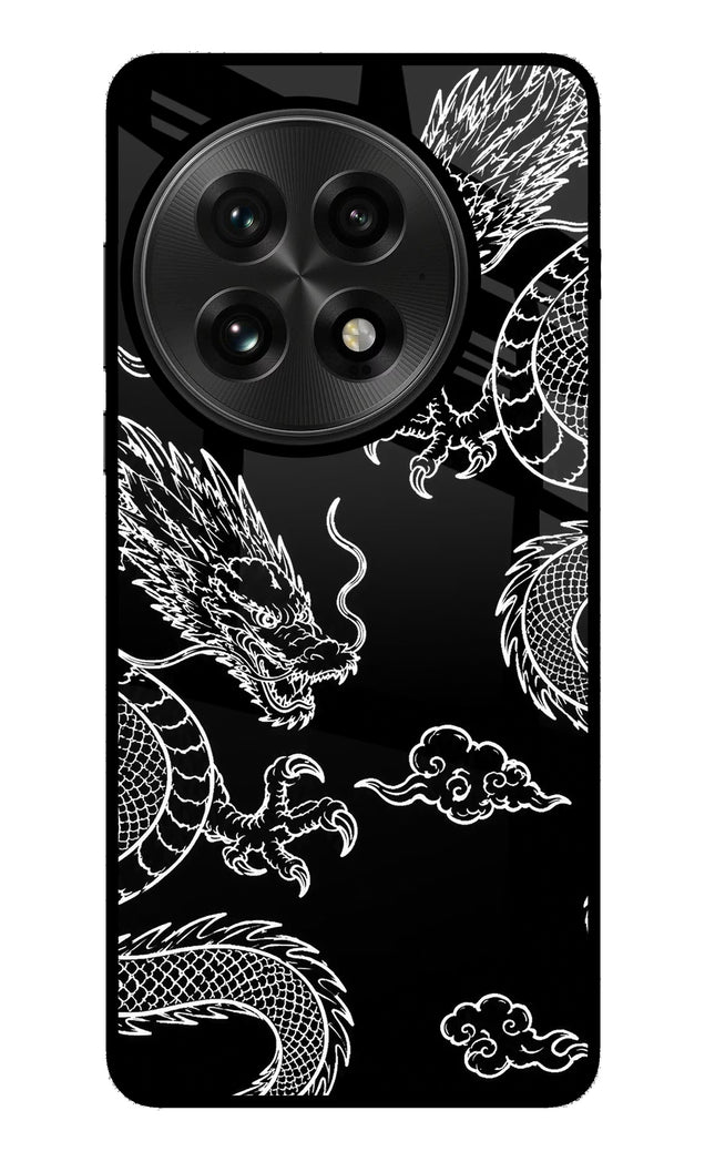 Twin Dragons OnePlus 13 Glass Case
