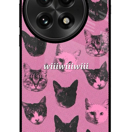 Pink Cats OnePlus 13 Glass Case