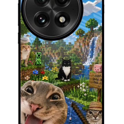 Minecraft Cat Chaos OnePlus 13 Glass Case
