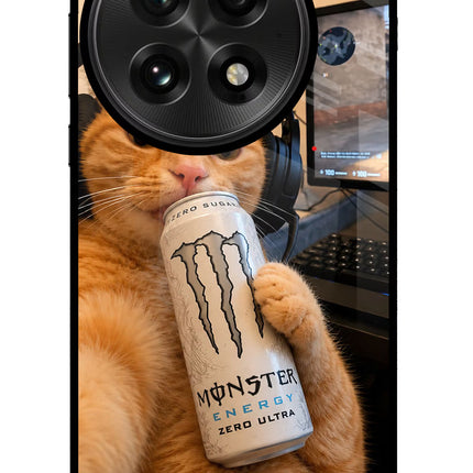 Gamer Cat Energy OnePlus 13 Glass Case