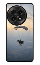 Skydiving Cow OnePlus 13 Glass Case