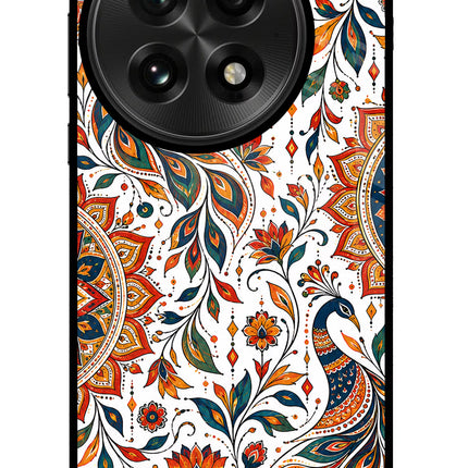 White Mayura OnePlus 13 Glass Case